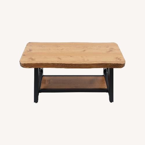 Two Tone Weathered Driftwood Coffee Table - AptDeco