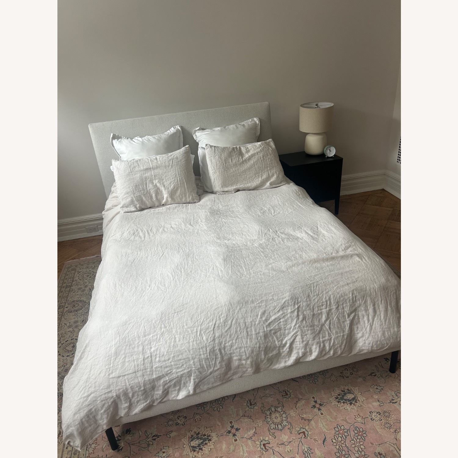 Room & Board Ella Bed Queen in Aerin Ivory Fabric - image-2