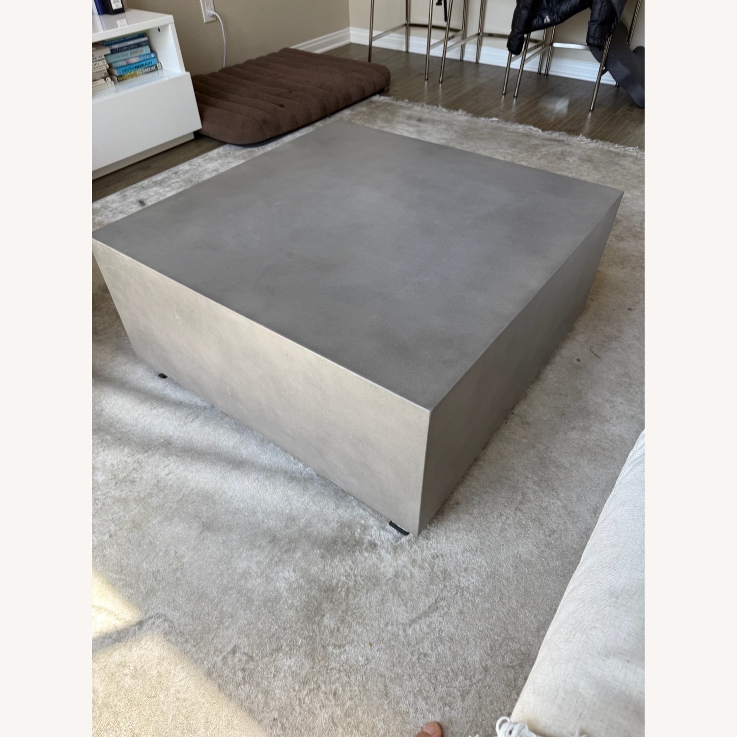 CB2 Matter Gray Concrete Square Coffee Table - image-4