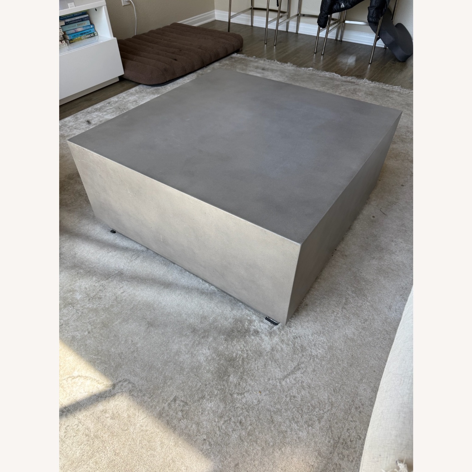CB2 Matter Gray Concrete Square Coffee Table - image-2