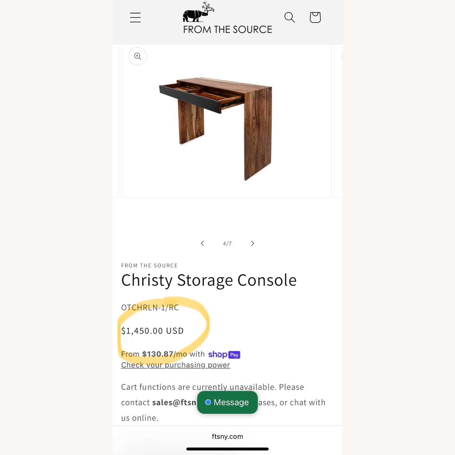 From The Source The Christy Series Wood Sideboard - image-9