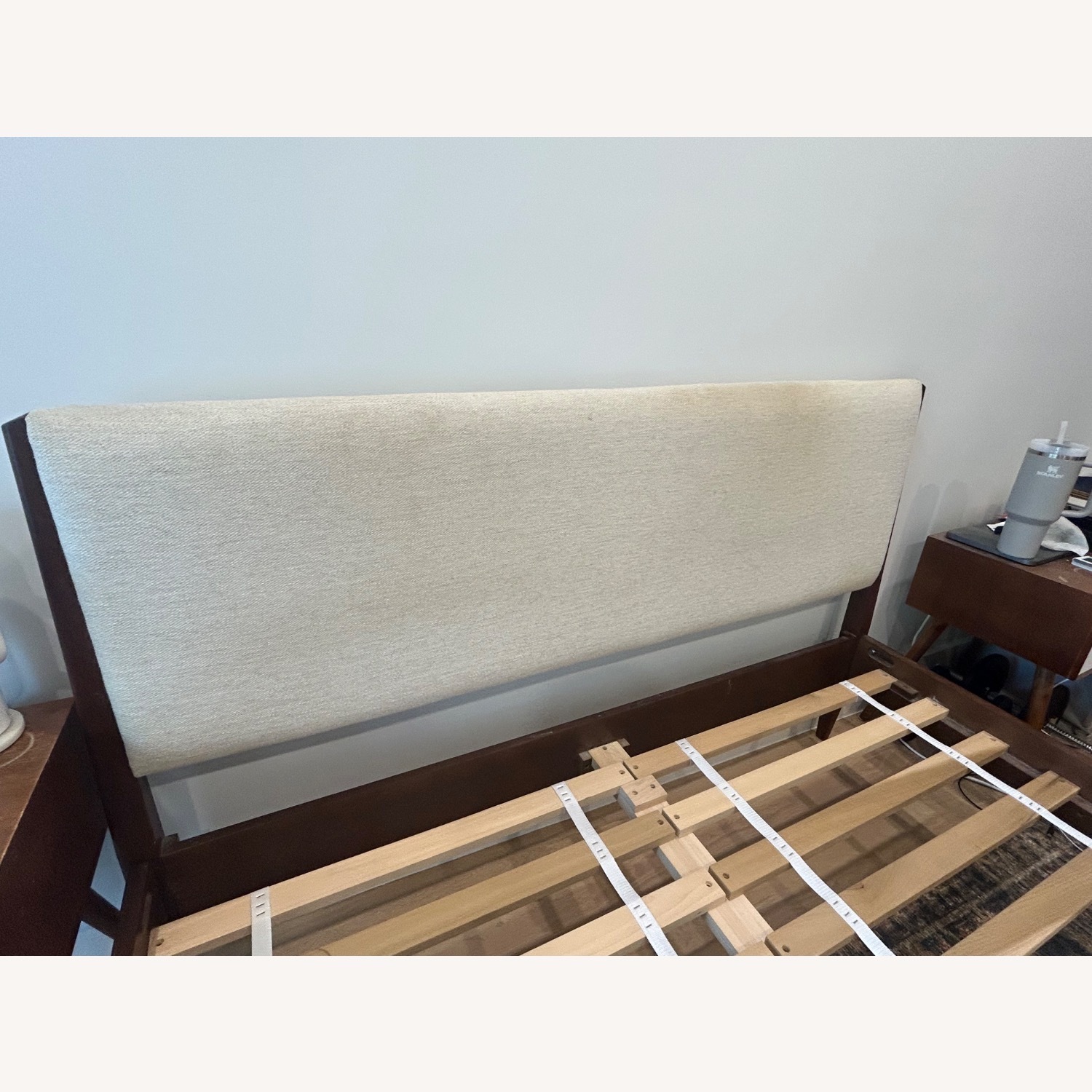 West Elm Queen Mid-Century Upholstered Bed - image-4
