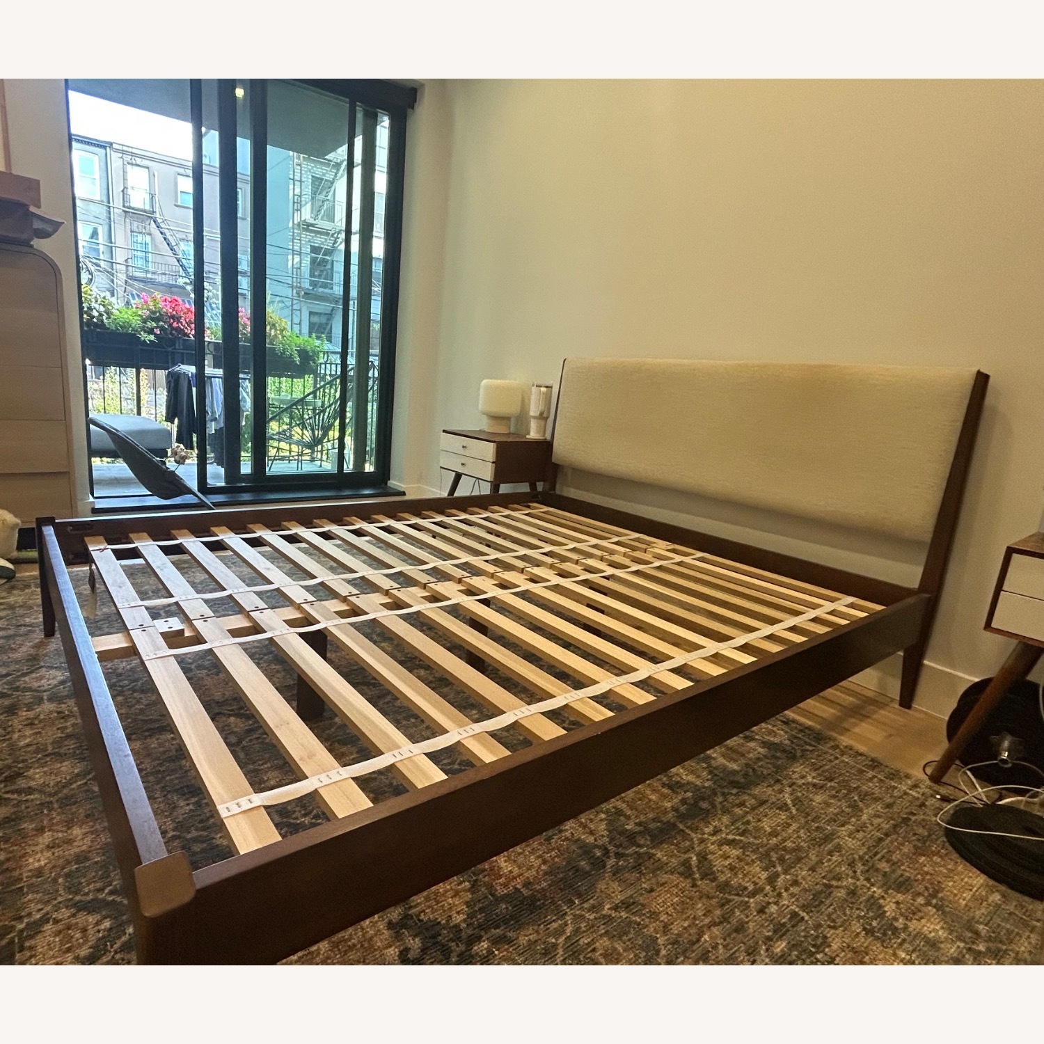 West Elm Queen Mid-Century Upholstered Bed - image-3