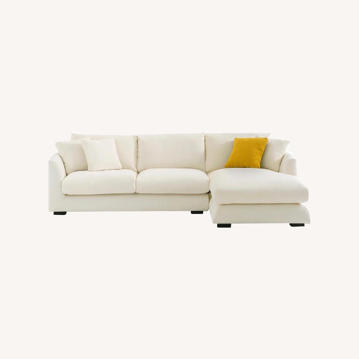 CitiHome Cream Feather Sectional Sofa - image-0