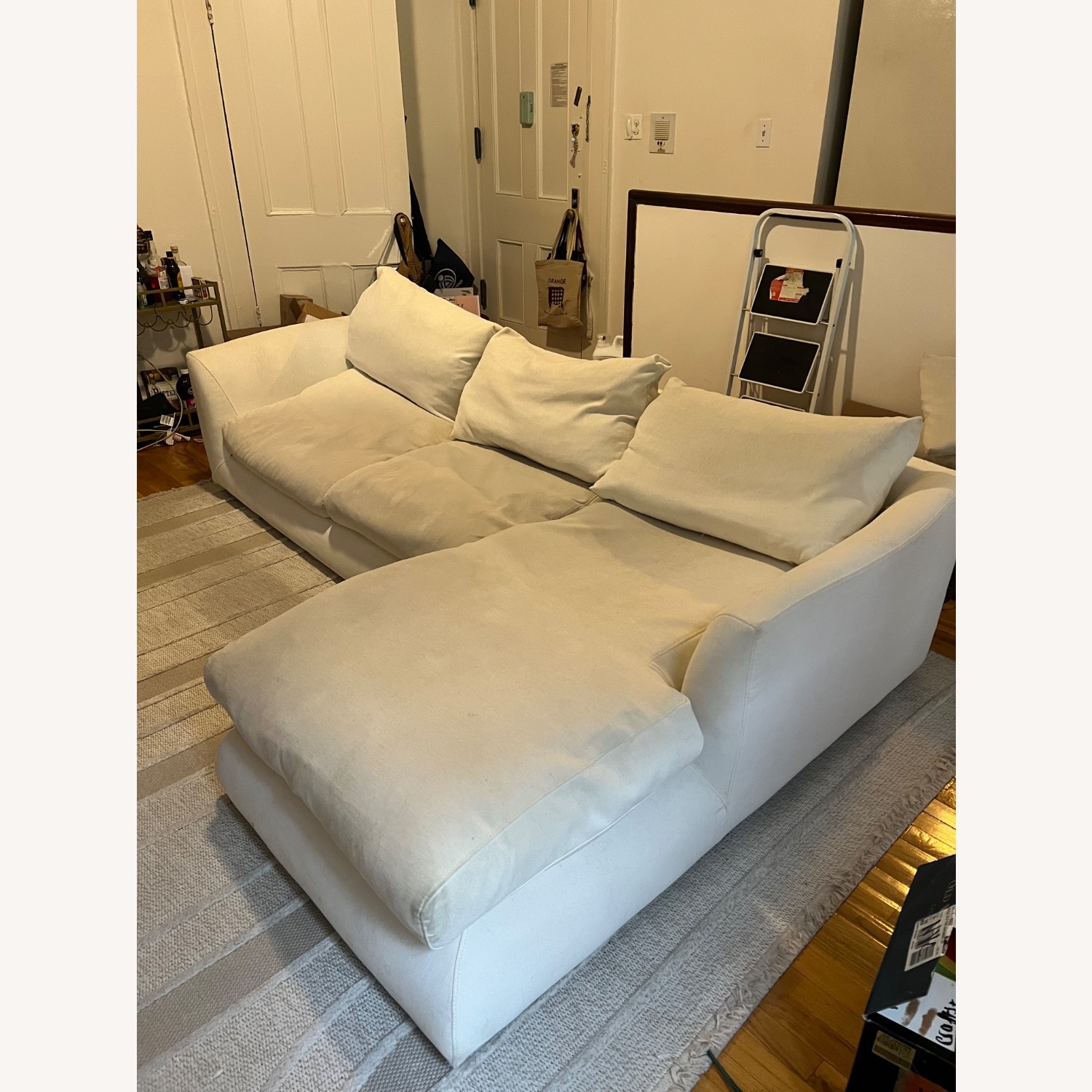CitiHome Cream Feather Sectional Sofa - image-1