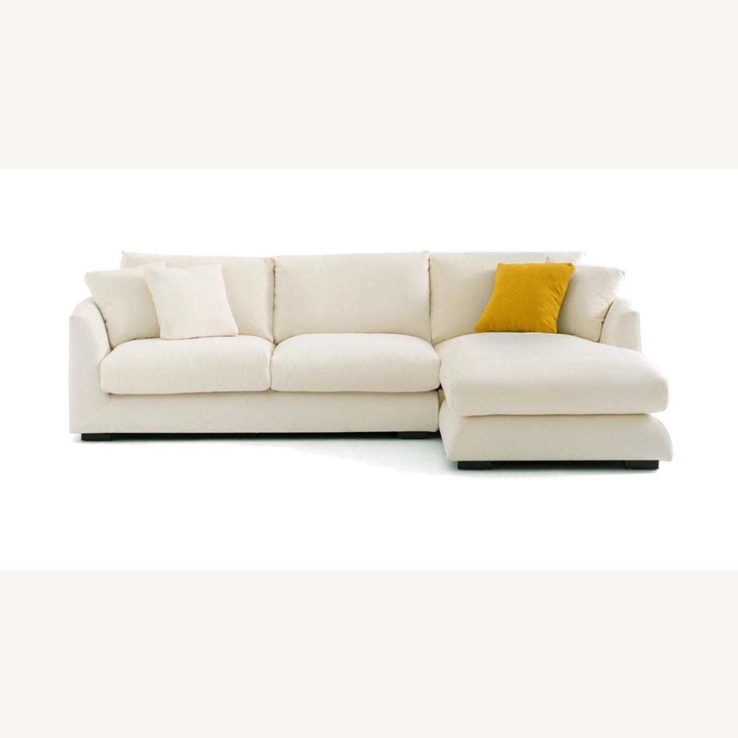 CitiHome Cream Feather Sectional Sofa - image-4