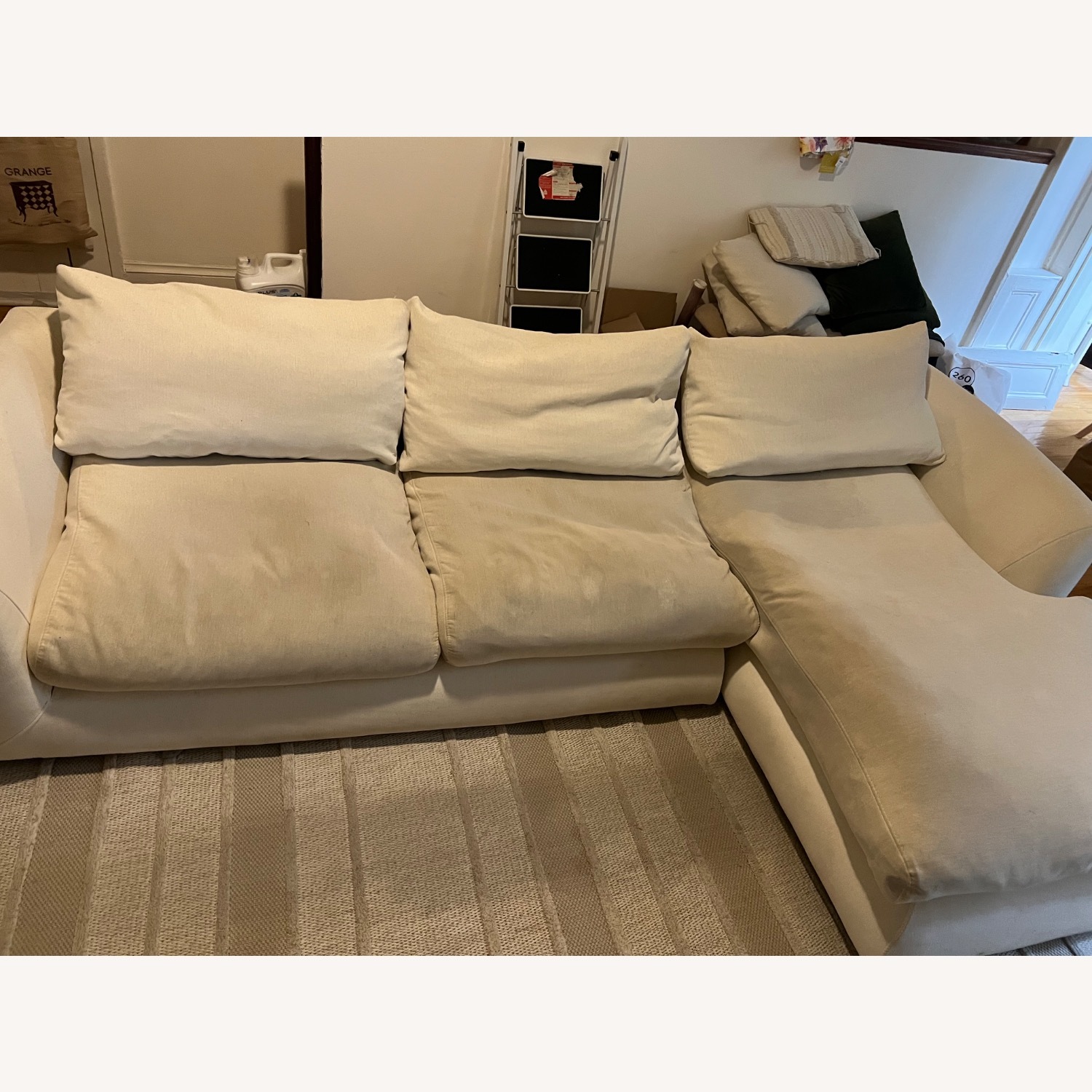 CitiHome Cream Feather Sectional Sofa - image-2