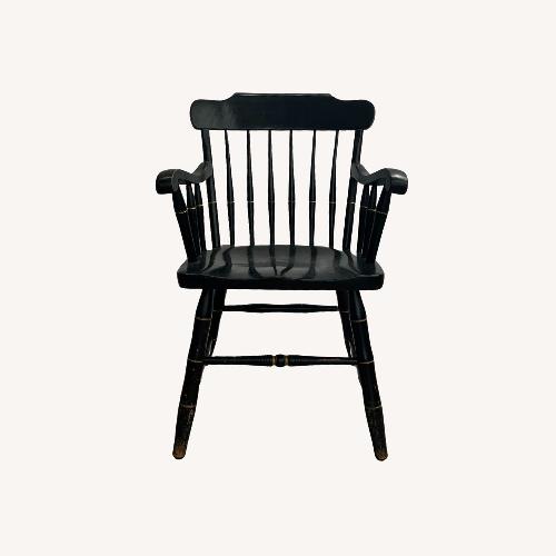 Used Vintage/Antique Finds Black Wood Armchair for sale on AptDeco