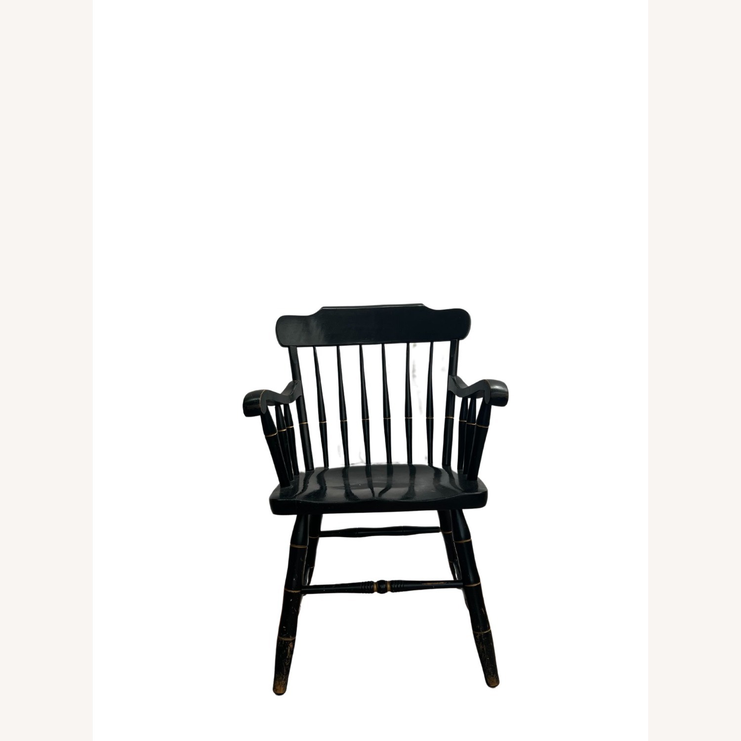 Vintage/Antique Finds Black Wood Armchair - image-1