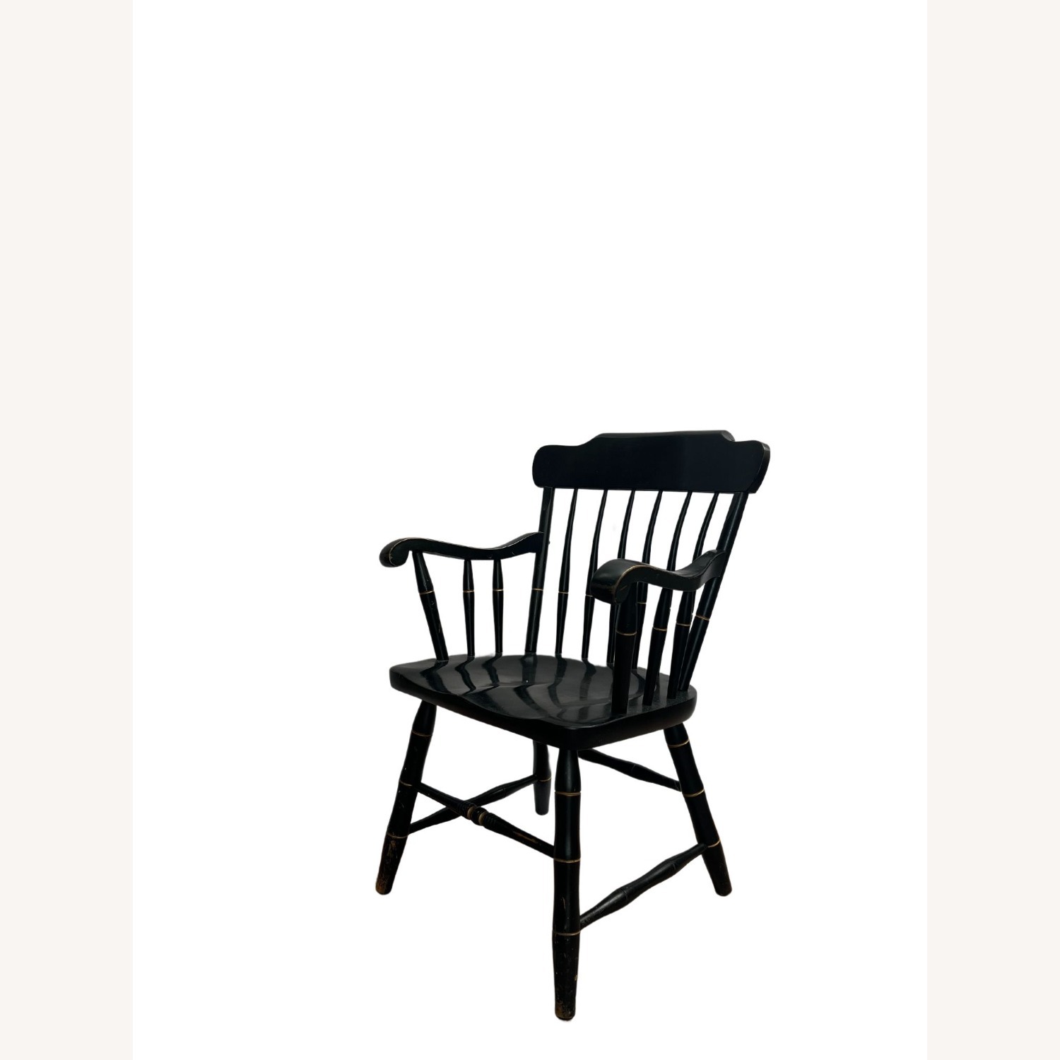 Vintage/Antique Finds Black Wood Armchair - image-2