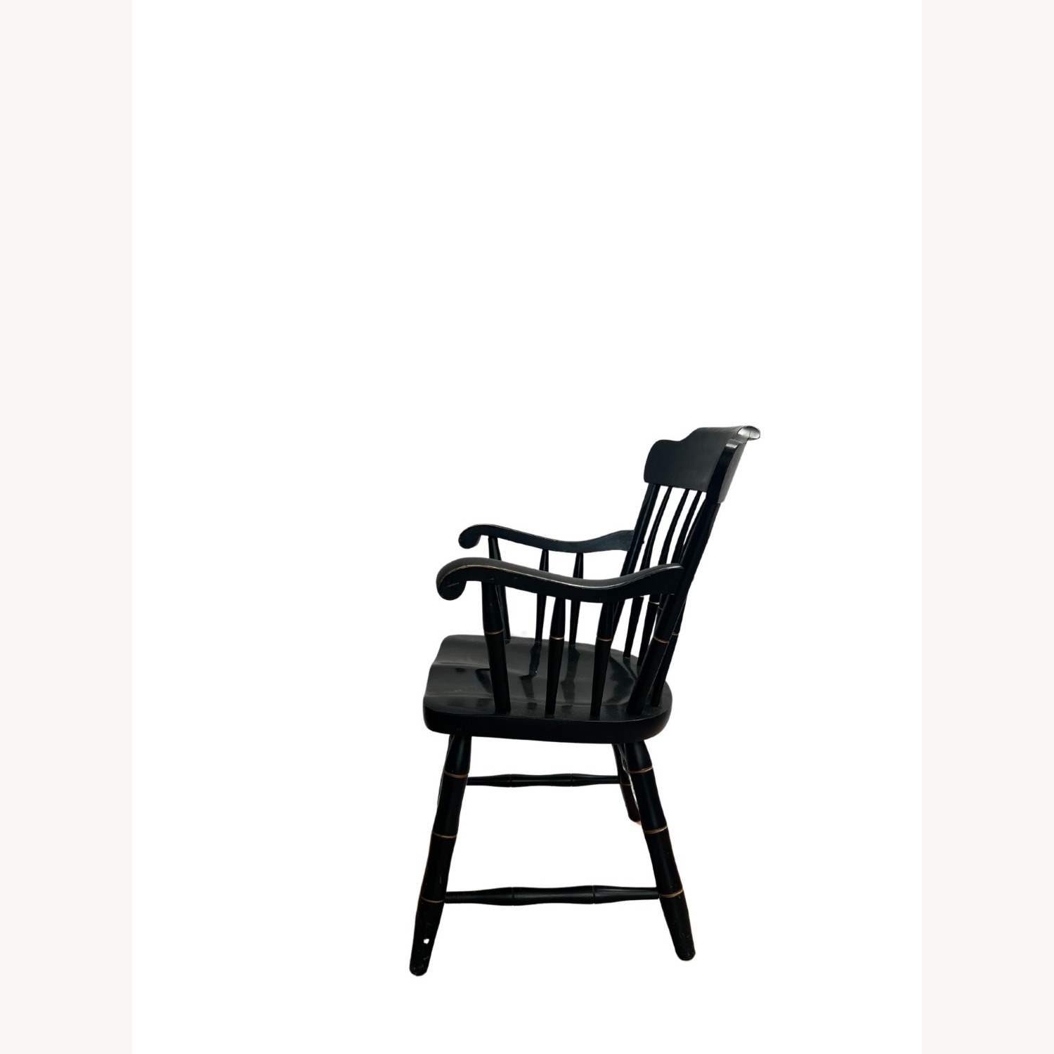 Vintage/Antique Finds Black Wood Armchair - image-3