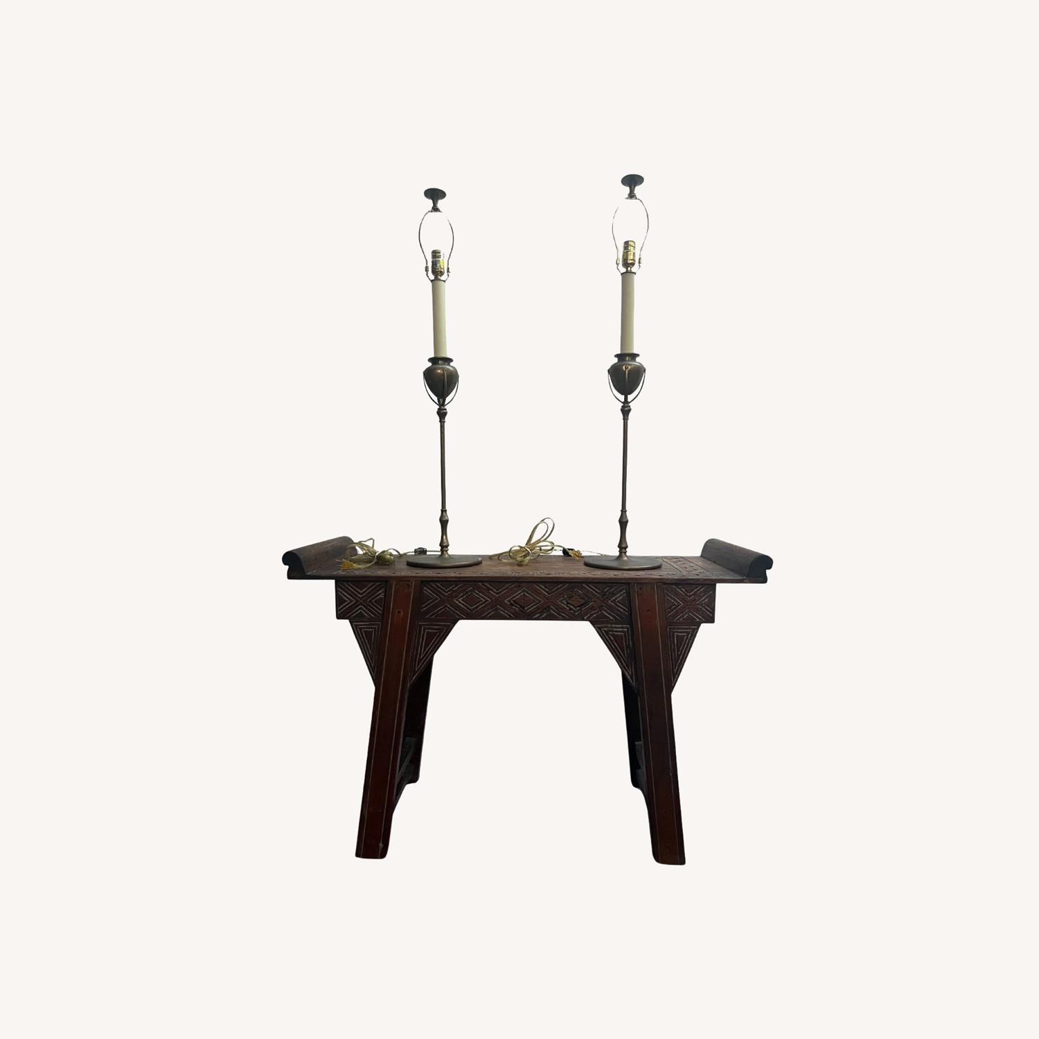 Vintage/Antique Finds Gold Brass Table Lamps - image-0