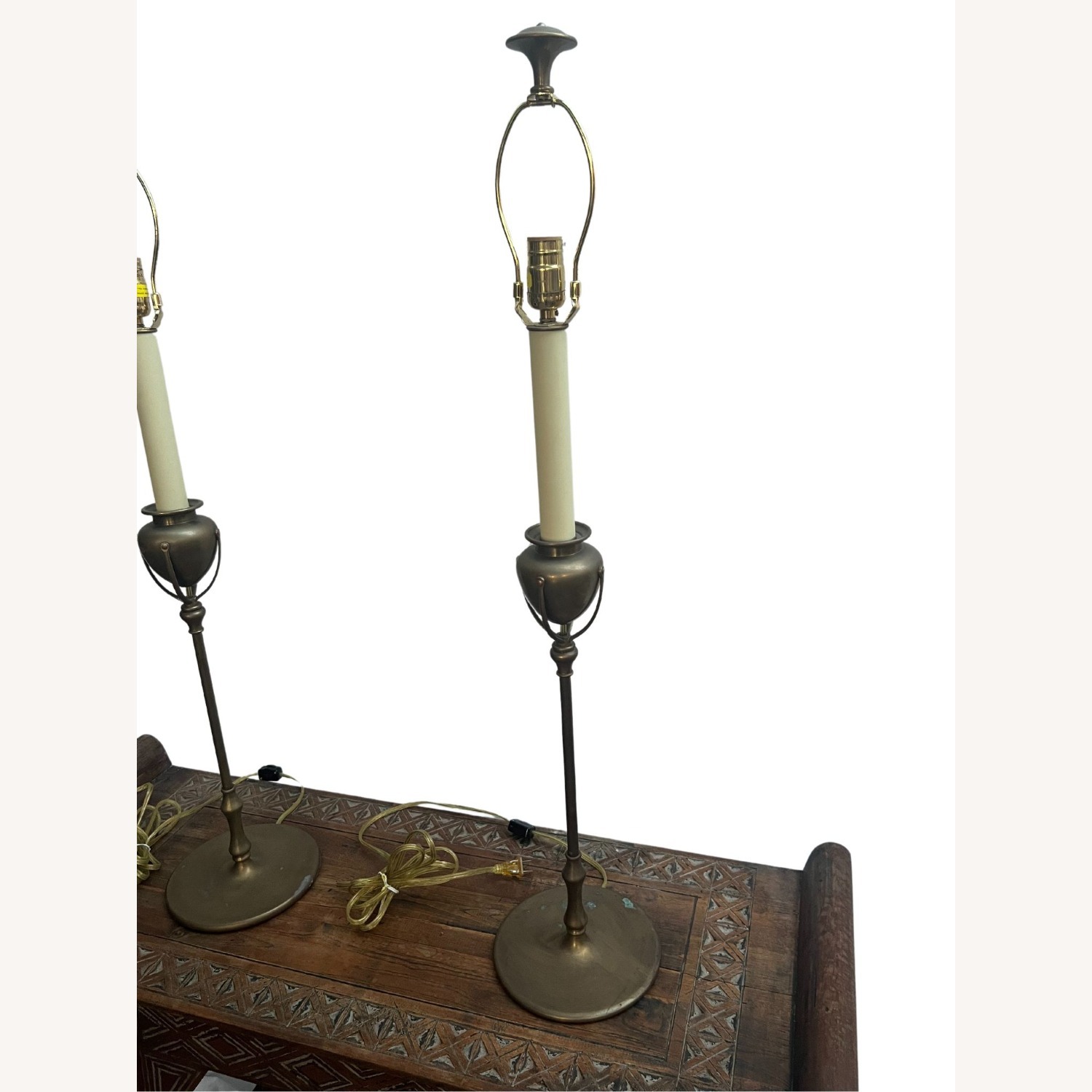 Vintage/Antique Finds Gold Brass Table Lamps - image-2