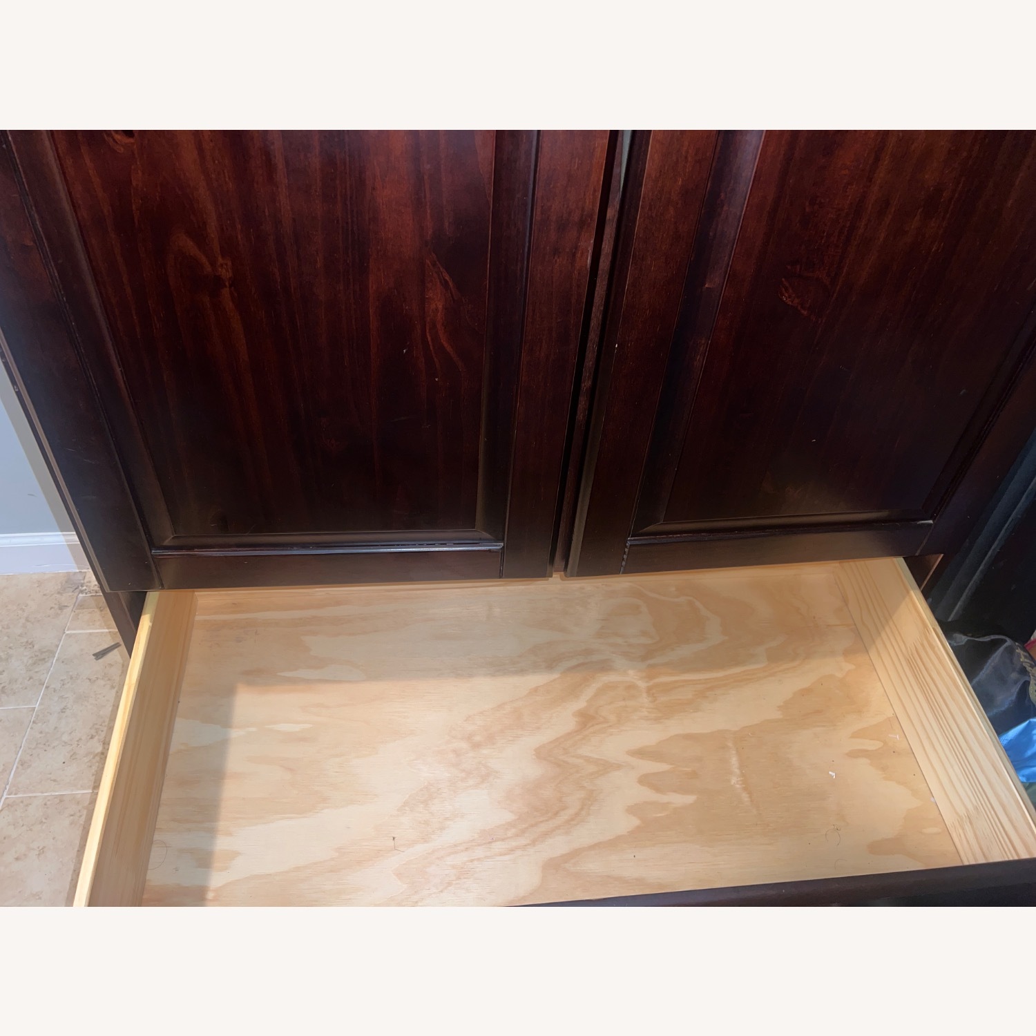 Vintage/Antique Finds Dark Brown Wood Armoire - image-2