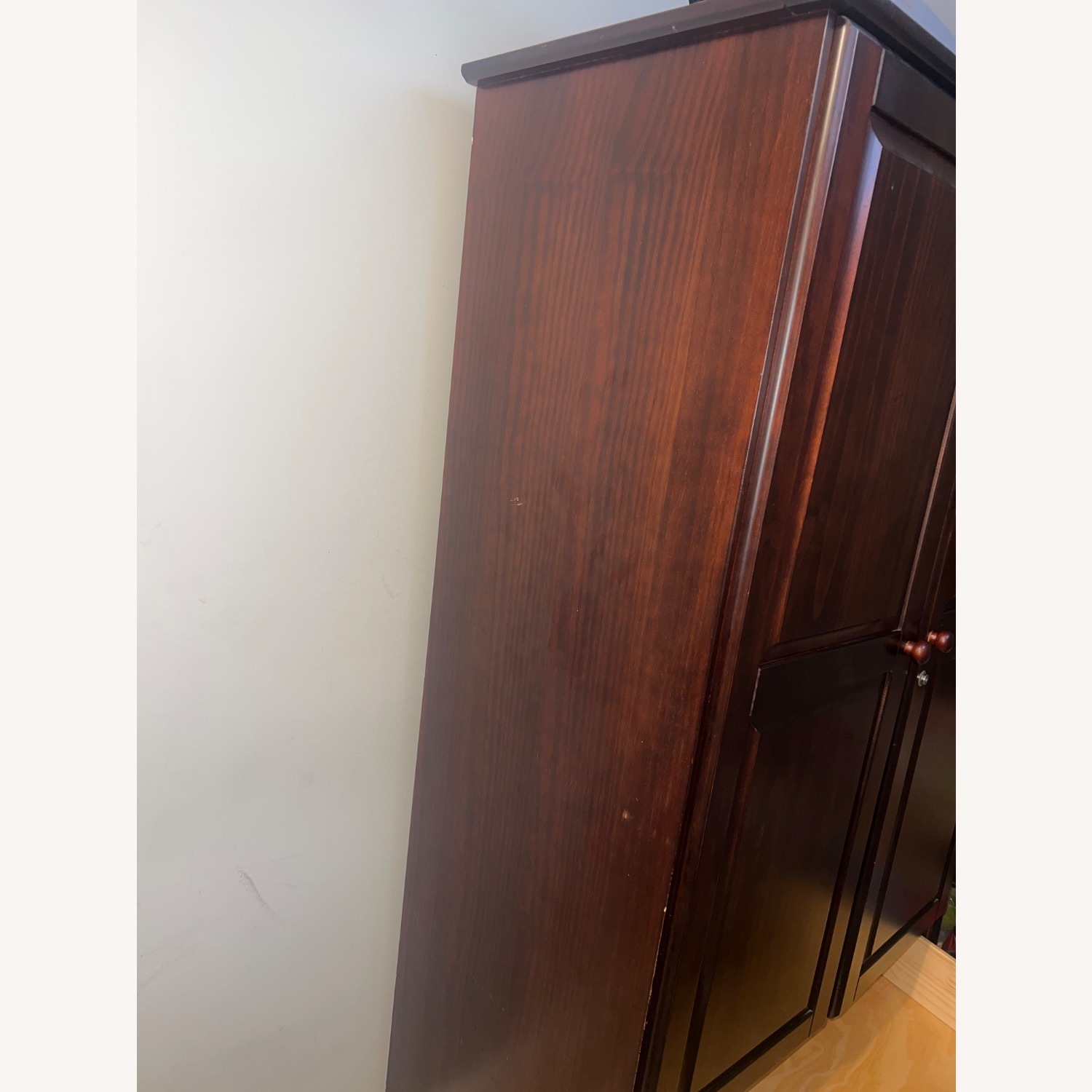 Vintage/Antique Finds Dark Brown Wood Armoire - image-3