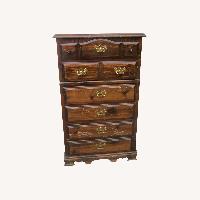 Vintage Tall Gentelmens Dresser, 6 Drawers
