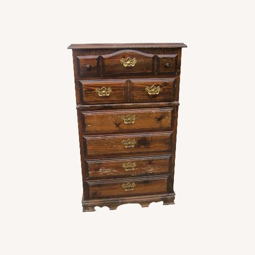 Used Vintage Tall Gentelmens Dresser, 6 Drawers for sale on AptDeco