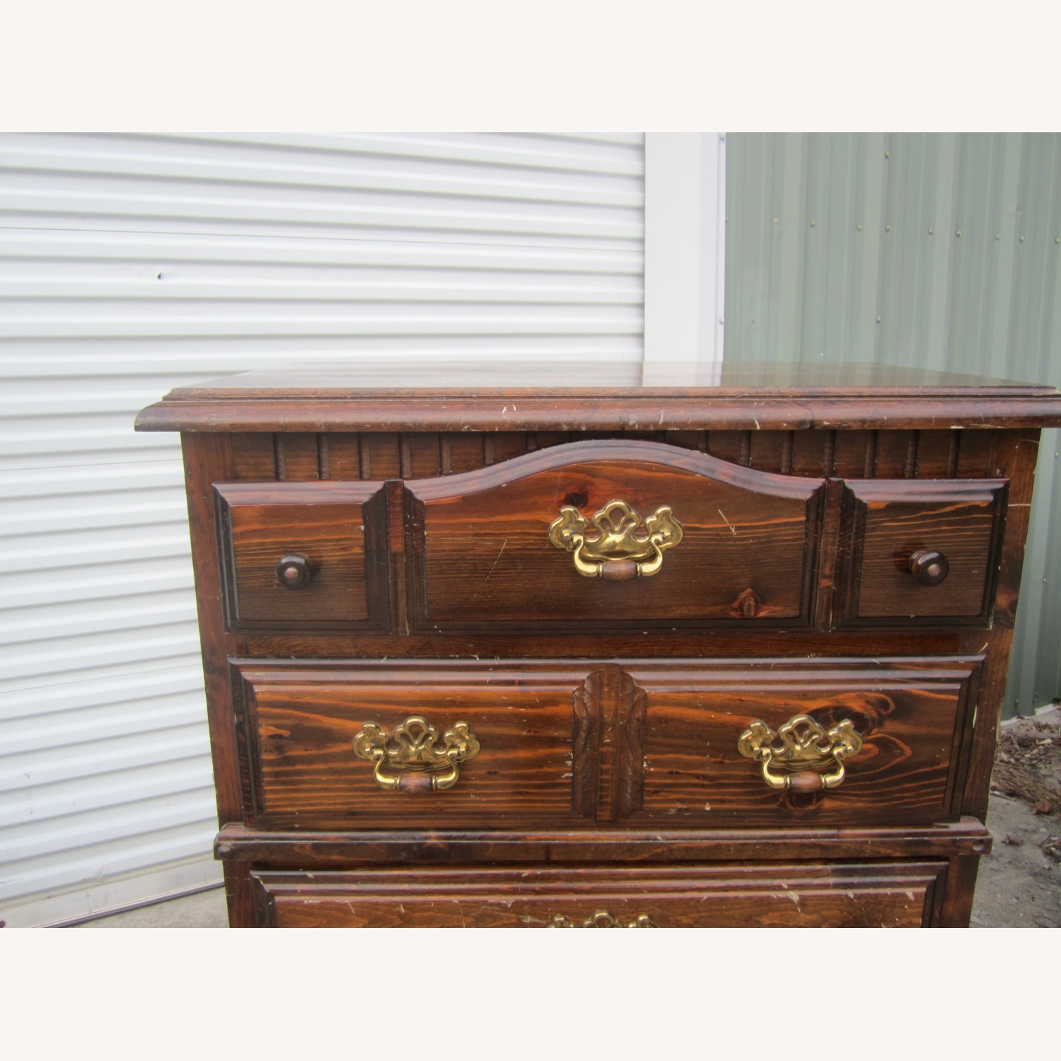 Vintage Tall Gentelmens Dresser, 6 Drawers - image-2