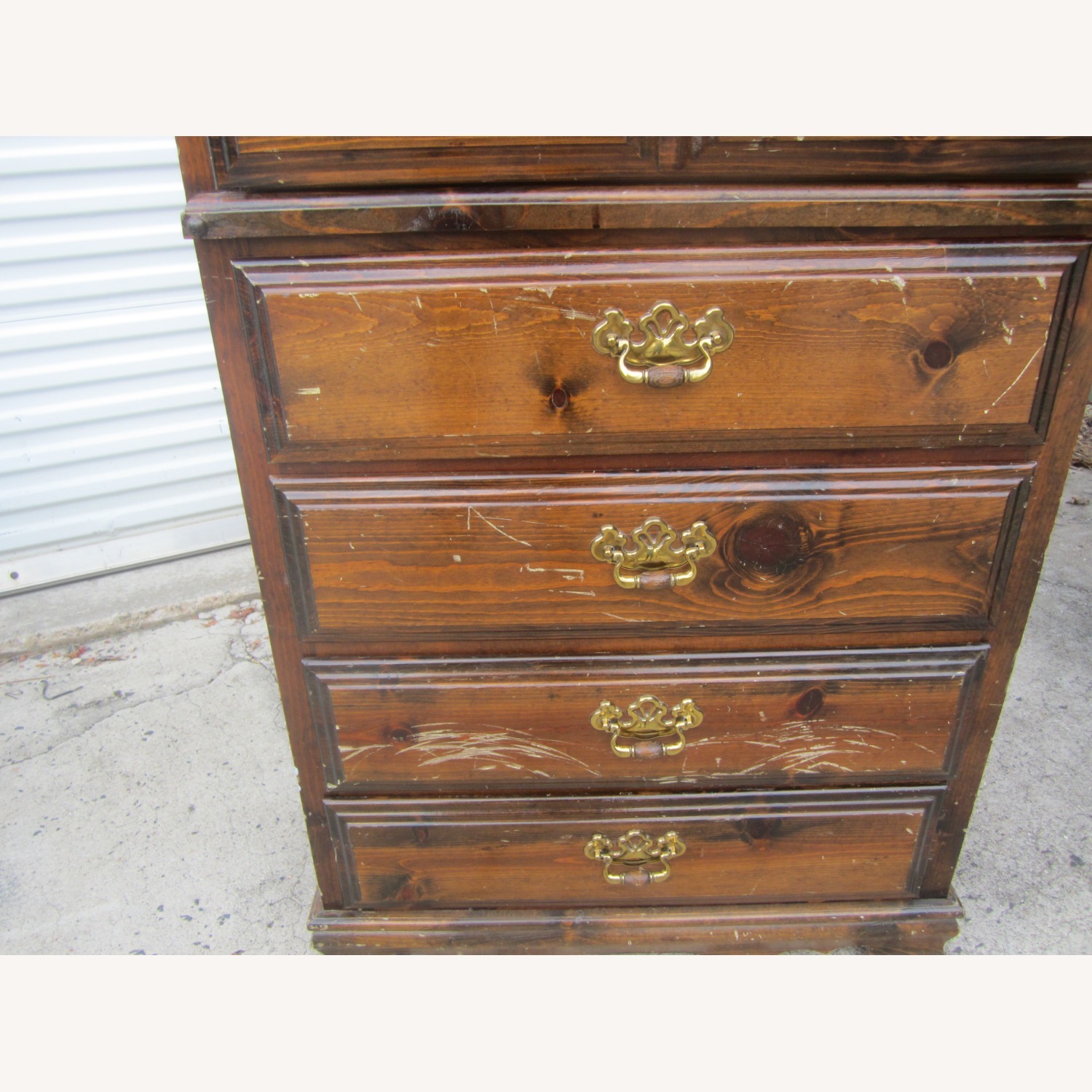 Vintage Tall Gentelmens Dresser, 6 Drawers - image-4