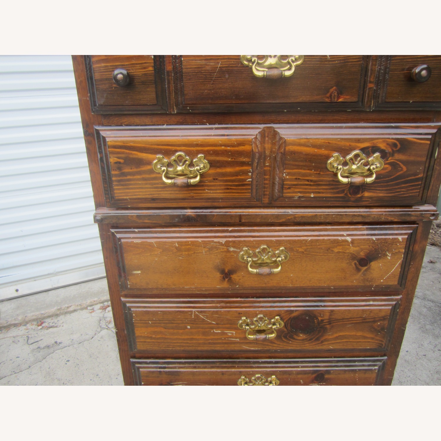 Vintage Tall Gentelmens Dresser, 6 Drawers - image-3