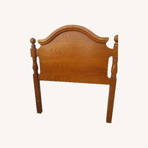 Used Vintage 90's Wood Twin Headboard Arch Top for sale on AptDeco