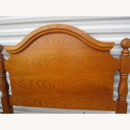 Used Vintage 90's Wood Twin Headboard Arch Top for sale on AptDeco