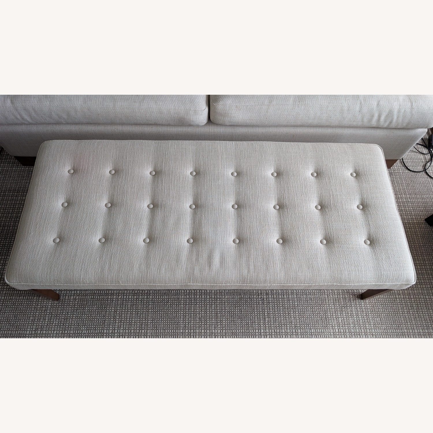 Mitchell Gold + Bob Williams Natural Fabric Bench - image-3
