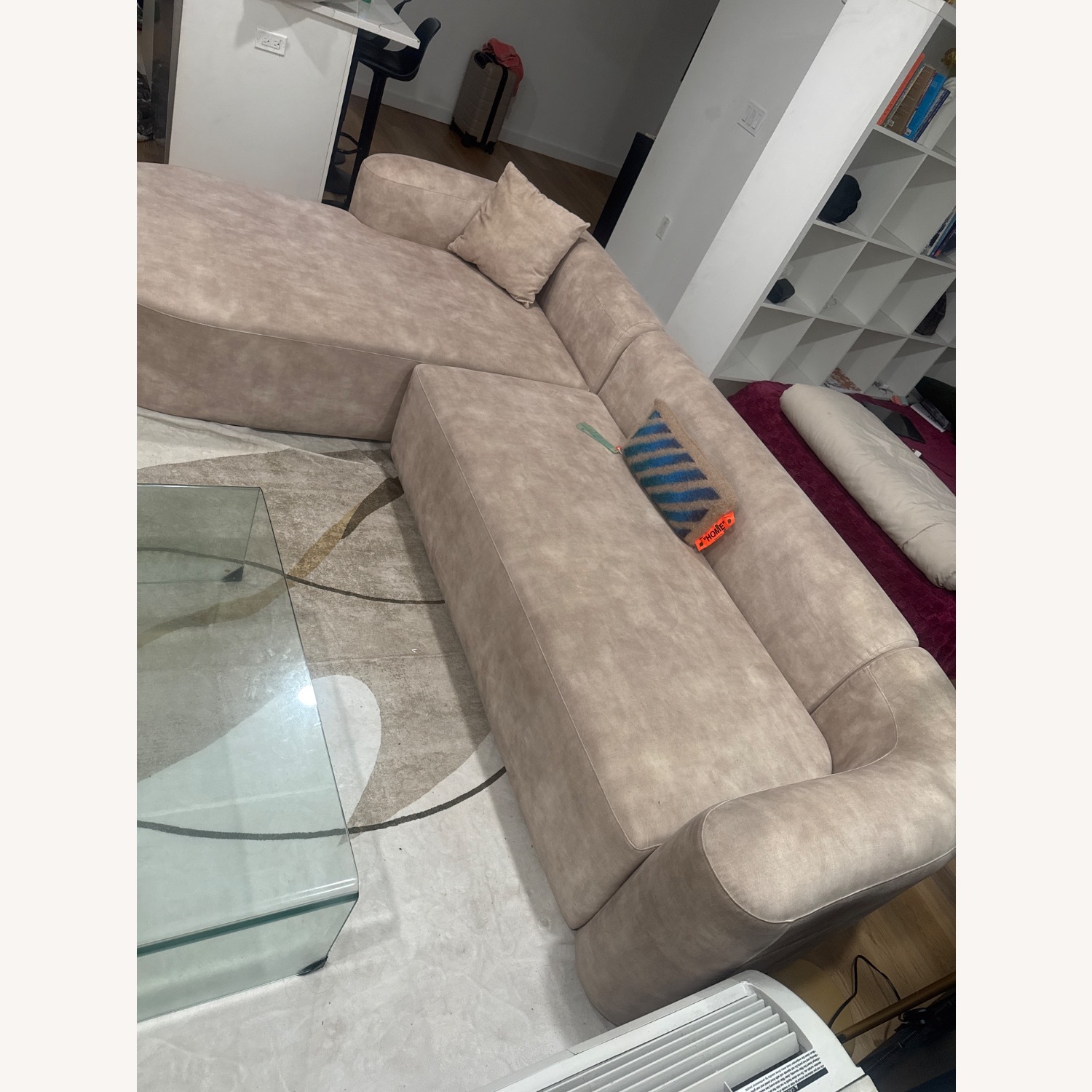 Acanva Luxury Velvet L-Shaped Sectional - image-4