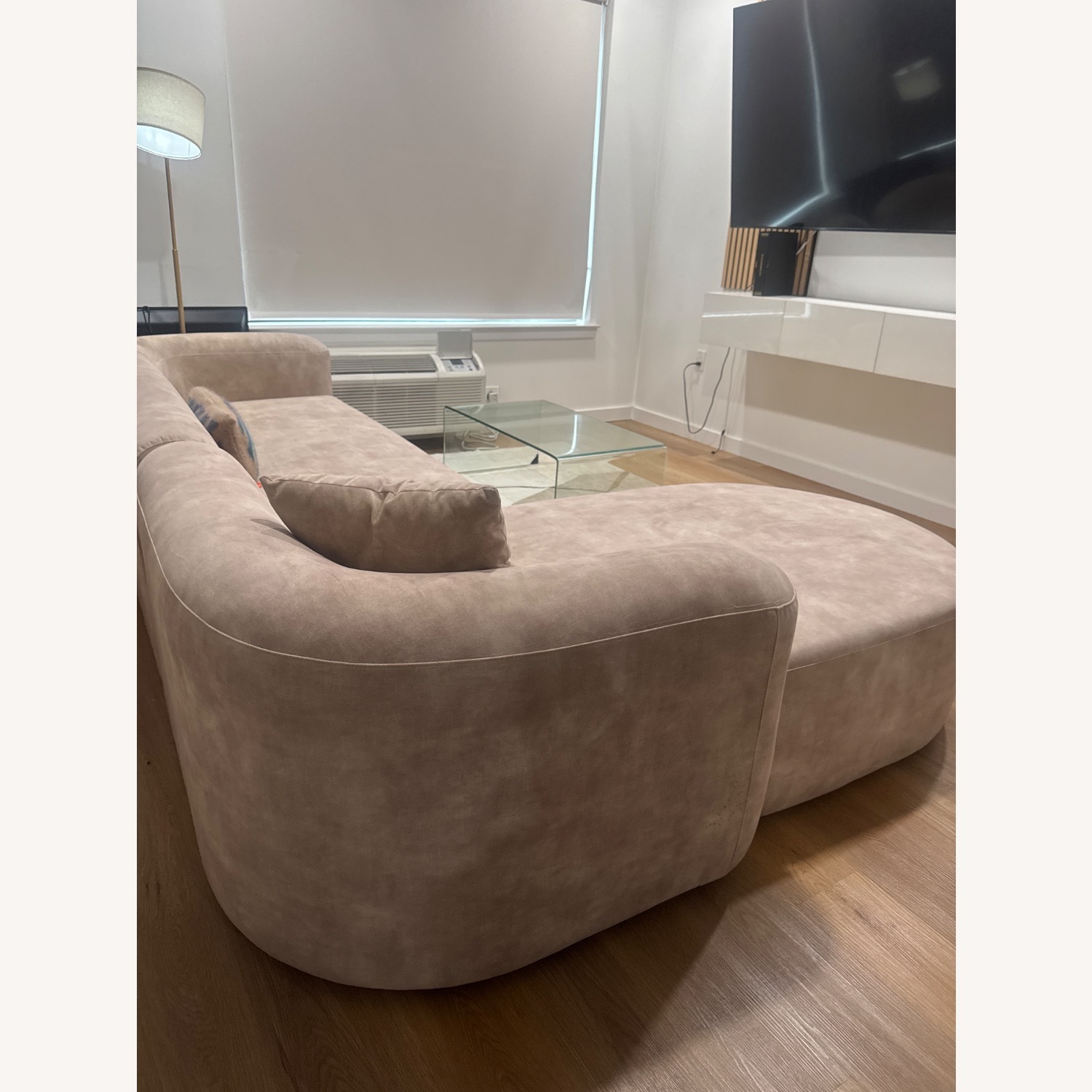 Acanva Luxury Velvet L-Shaped Sectional - image-3