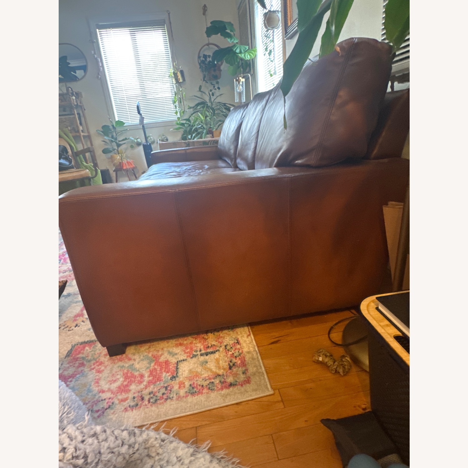 Pottery Barn Turner Square Arm Leather Sofa - image-3
