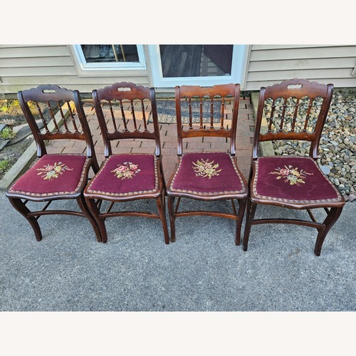 Used Vintage Needlepoint Victorian-Era Chairs for sale on AptDeco