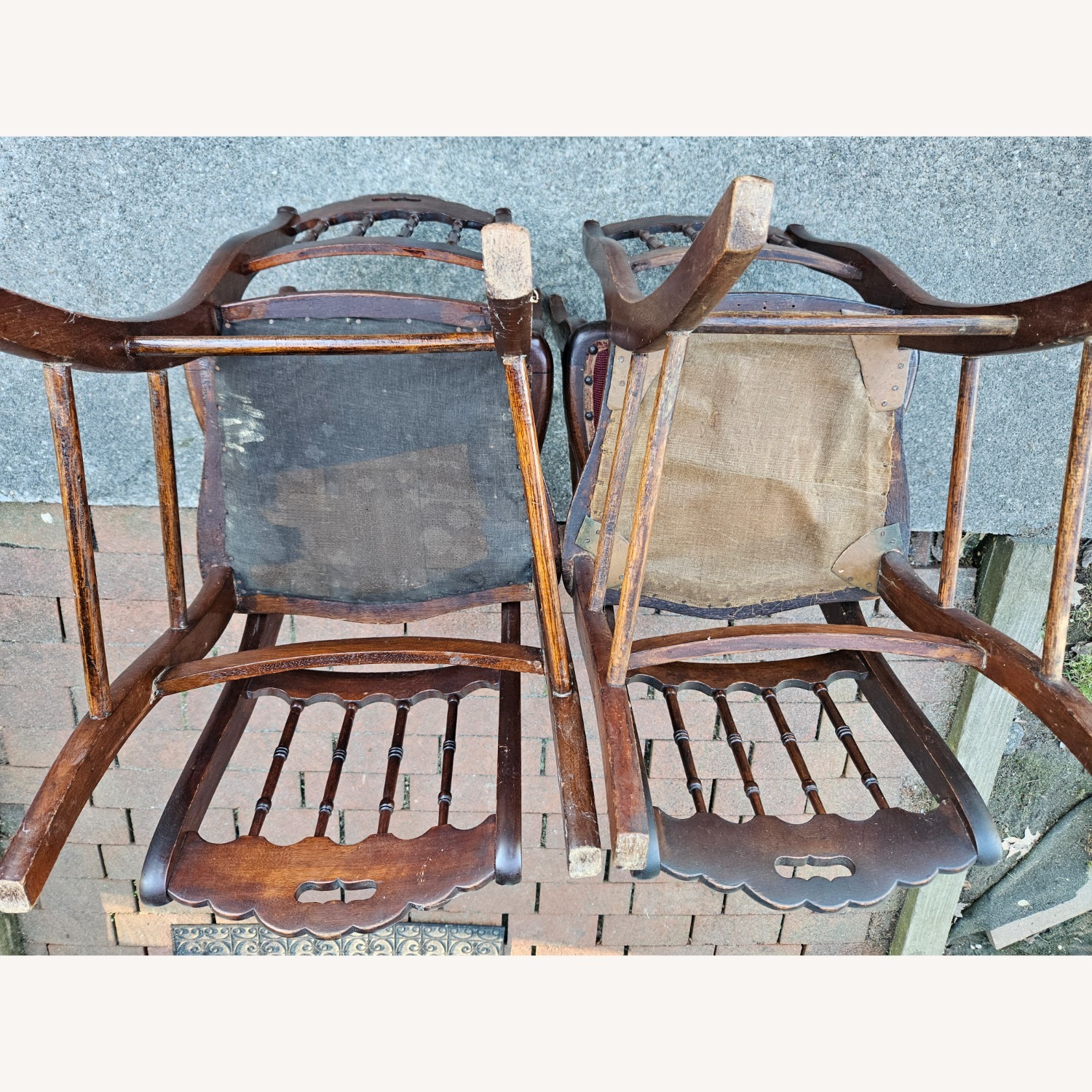 Vintage Needlepoint Victorian-Era Chairs - image-5