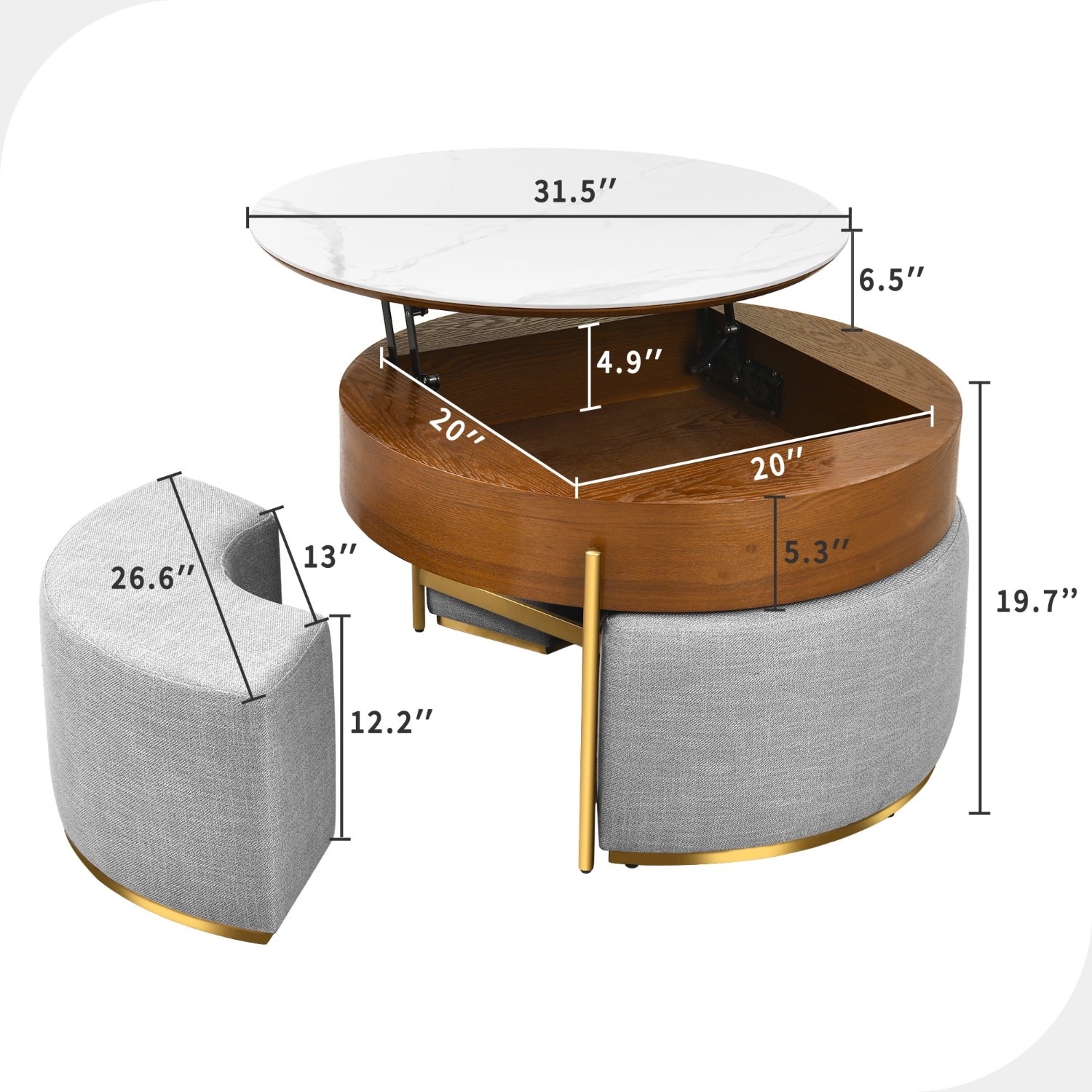 Bed Bath & Beyond Lift-Top Coffee Table with Storage - image-7