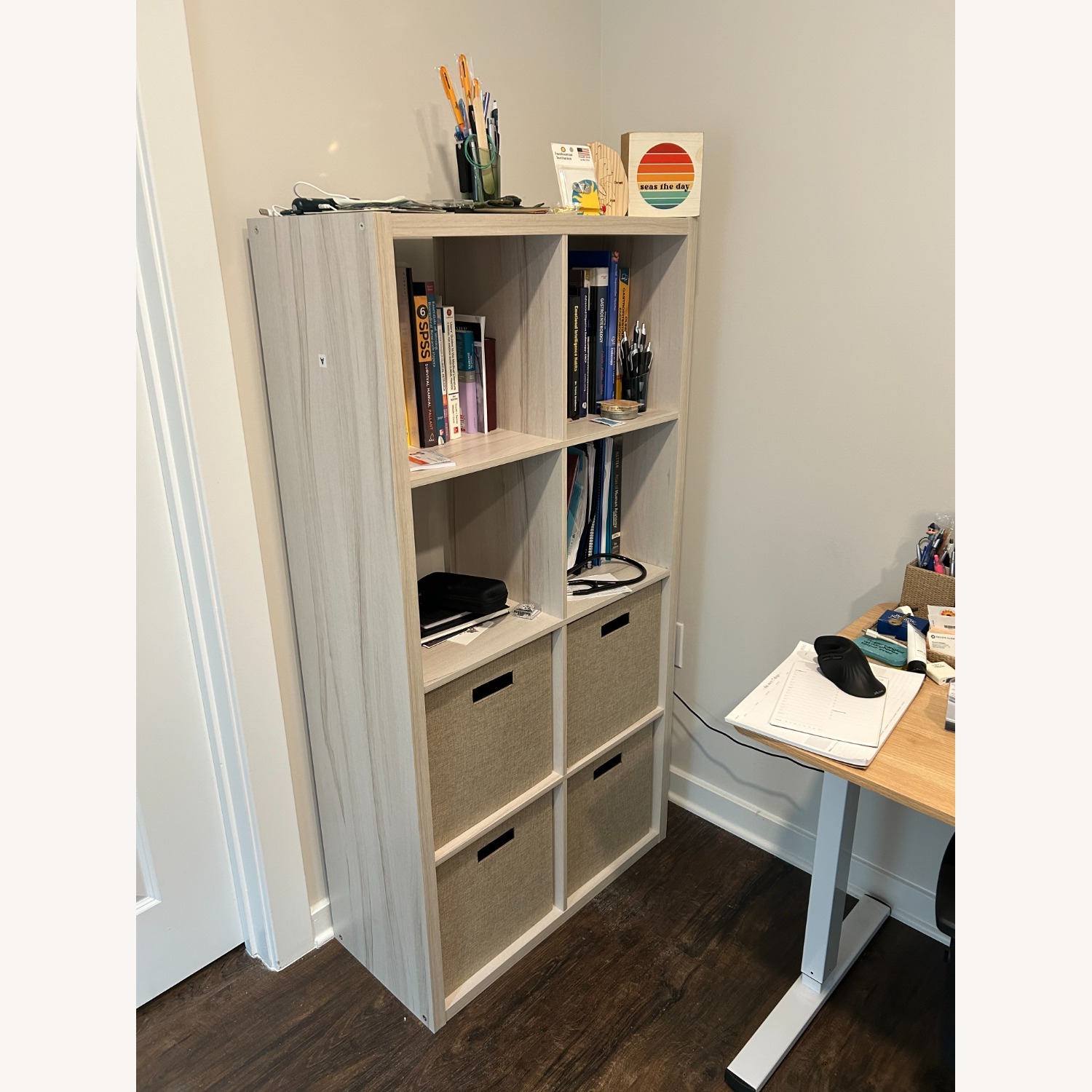 Wayfair ClosetMaid  Walnut colored Cube Bookcase - image-2