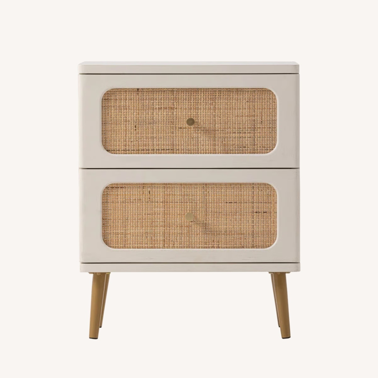 Wayfair Okkra Modern Farmhouse 2-Drawer Woven Nightstand - image-0