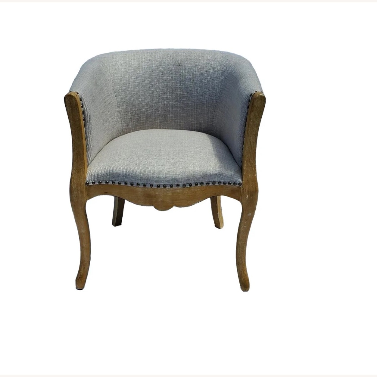 White-Washed Wood Accent Chair - image-2