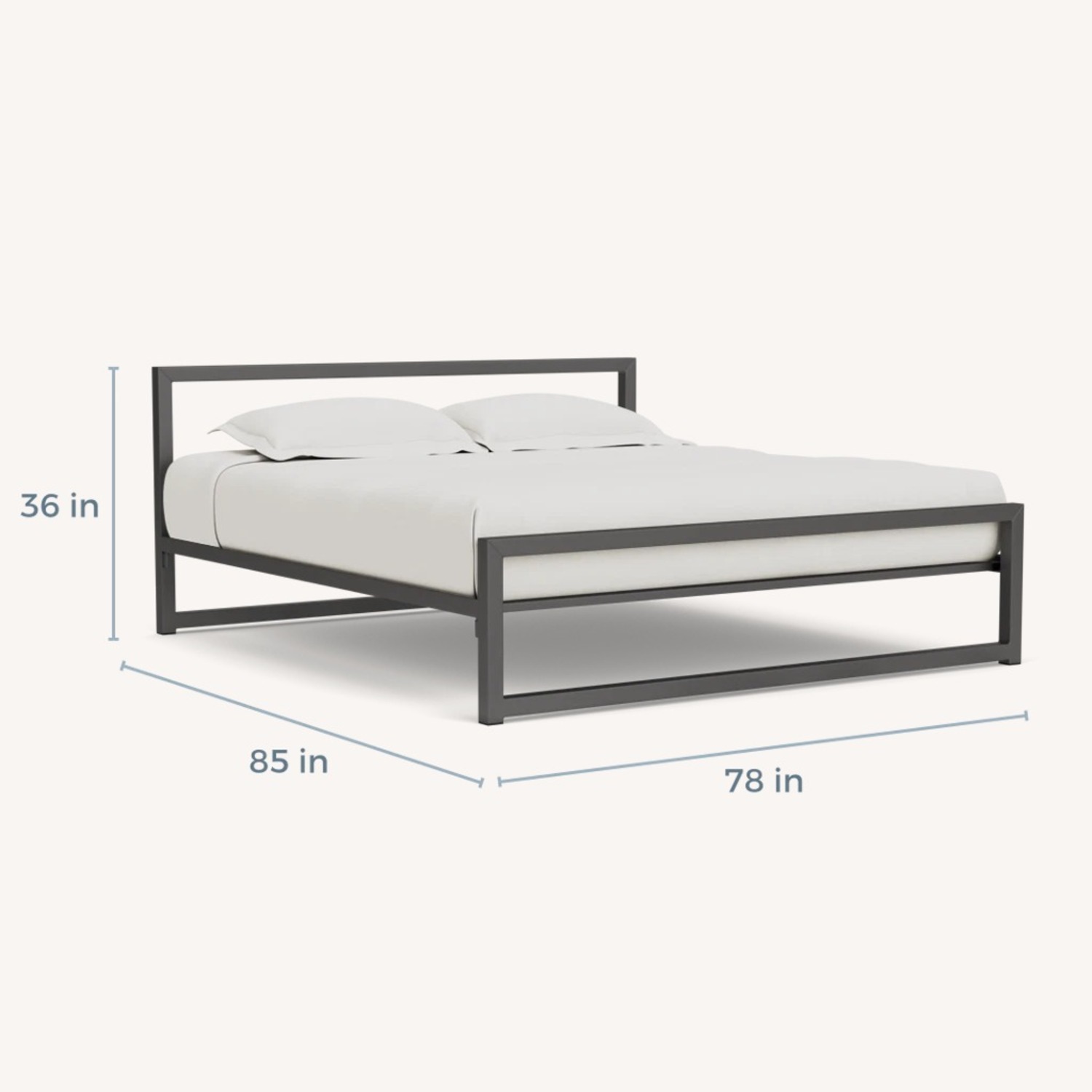 Room & Board Piper Natural Metal King Bed - image-1