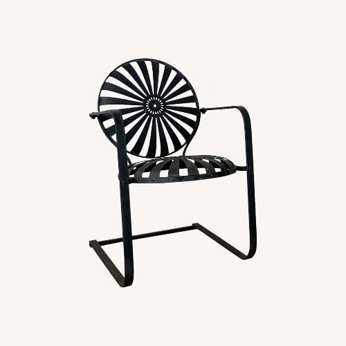 Used Vintage Patio Chairs attr François Carré- Pair for sale on AptDeco
