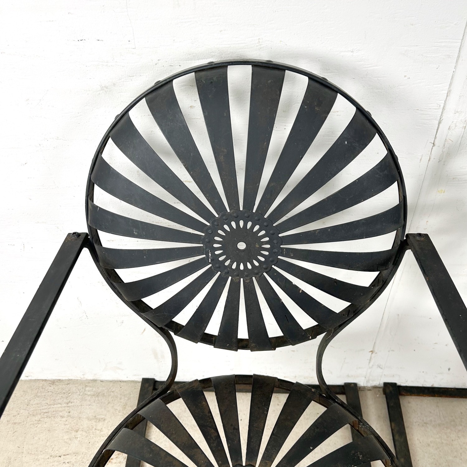 Vintage Patio Chairs attr François Carré- Pair - image-3