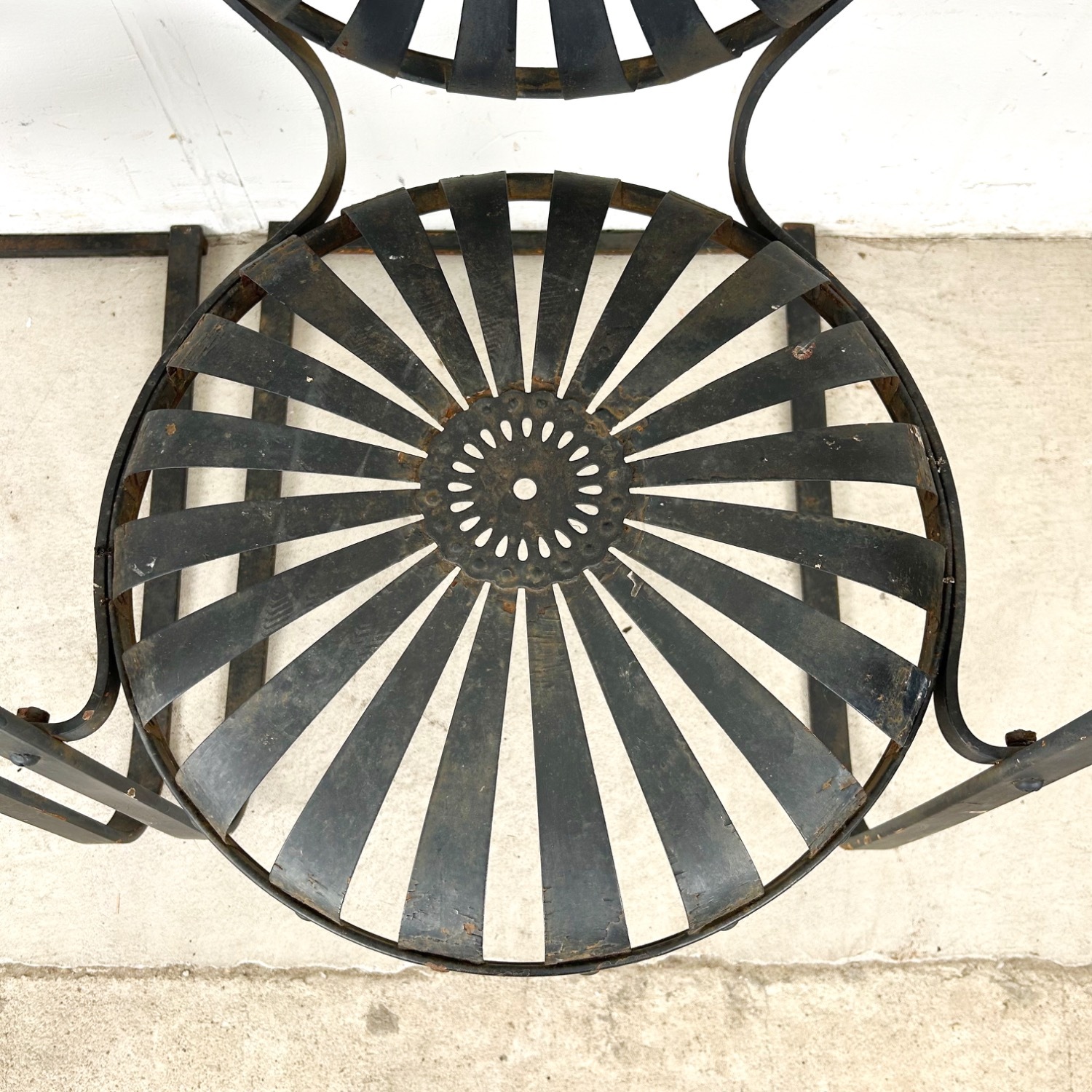 Vintage Patio Chairs attr François Carré- Pair - image-8