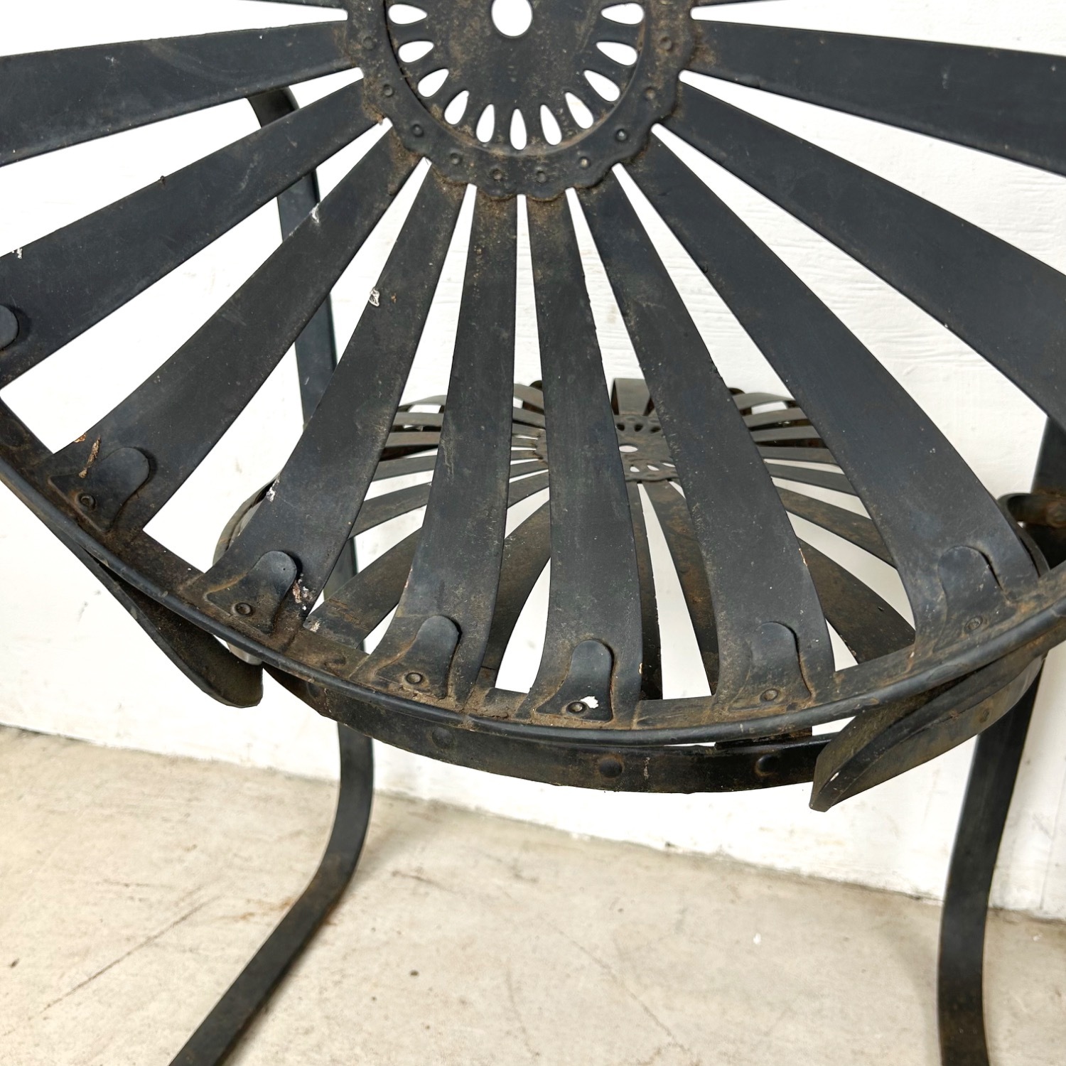 Vintage Patio Chairs attr François Carré- Pair - image-16