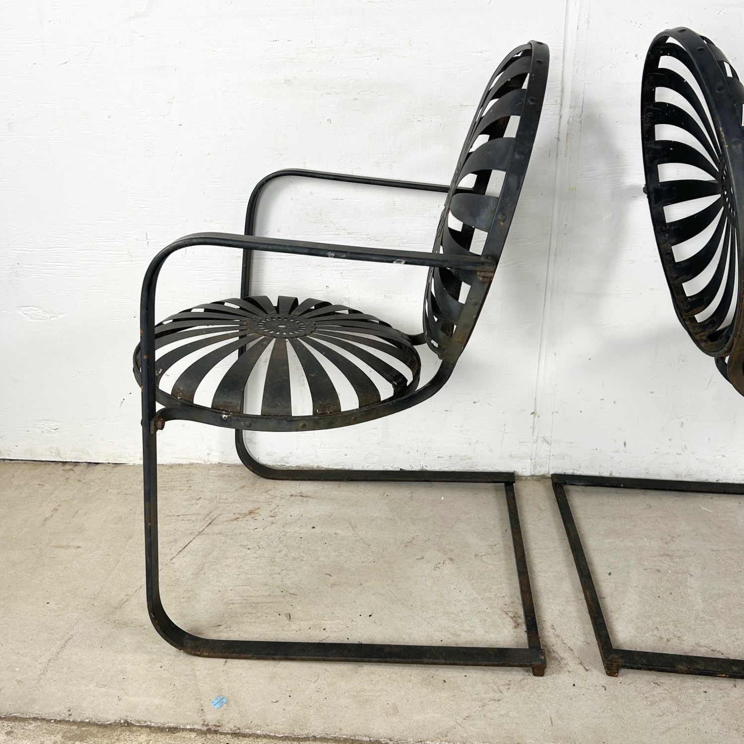 Vintage Patio Chairs attr François Carré- Pair - image-20