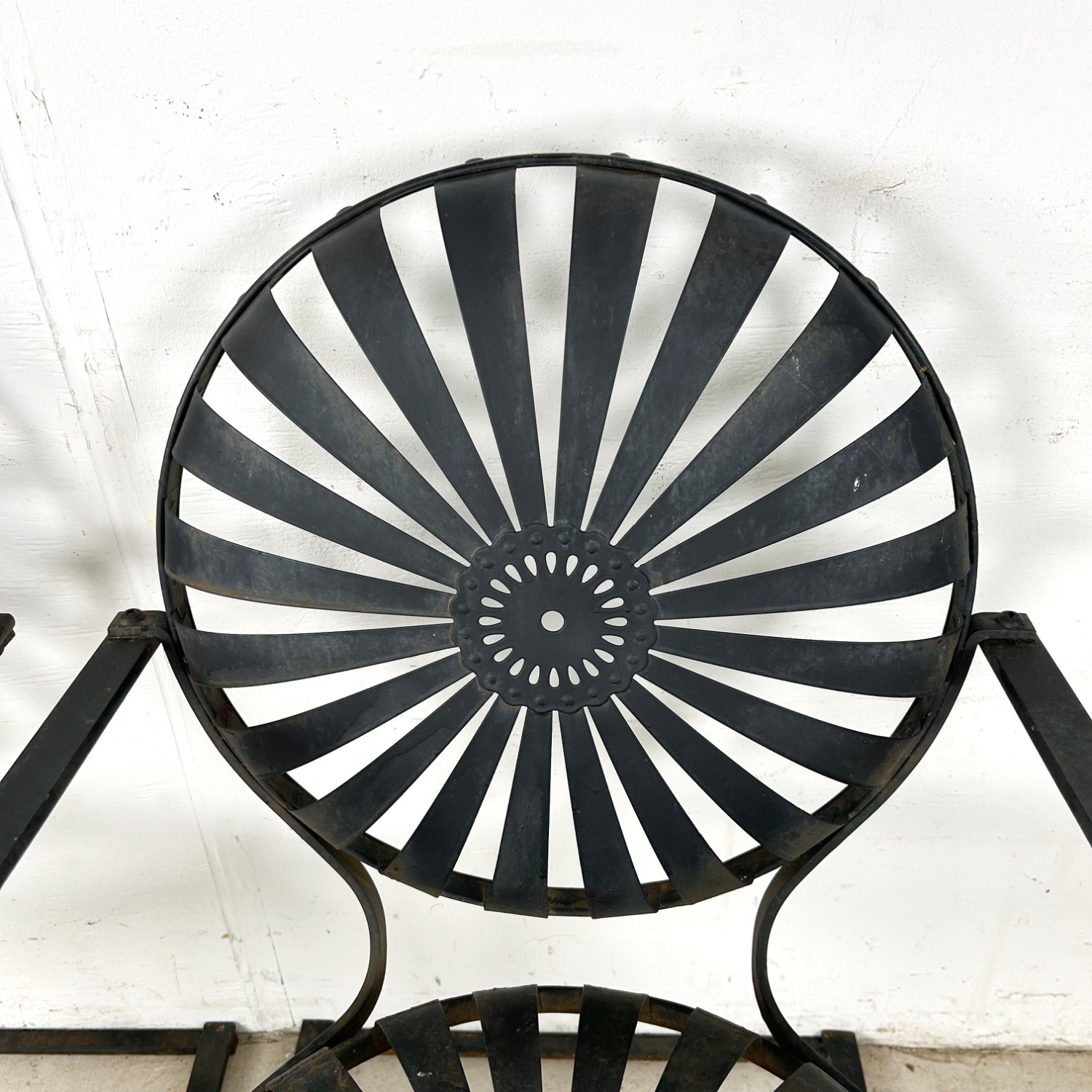 Vintage Patio Chairs attr François Carré- Pair - image-9