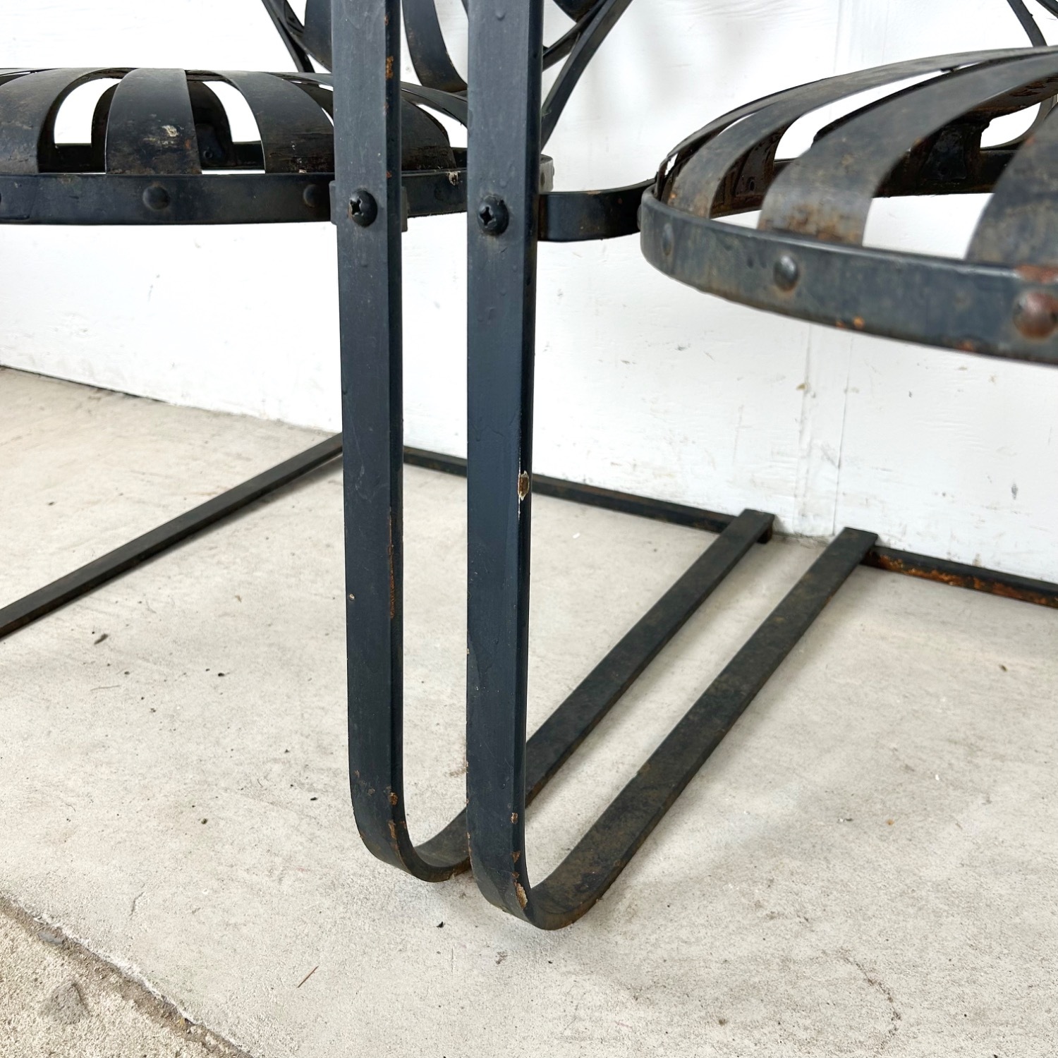 Vintage Patio Chairs attr François Carré- Pair - image-12