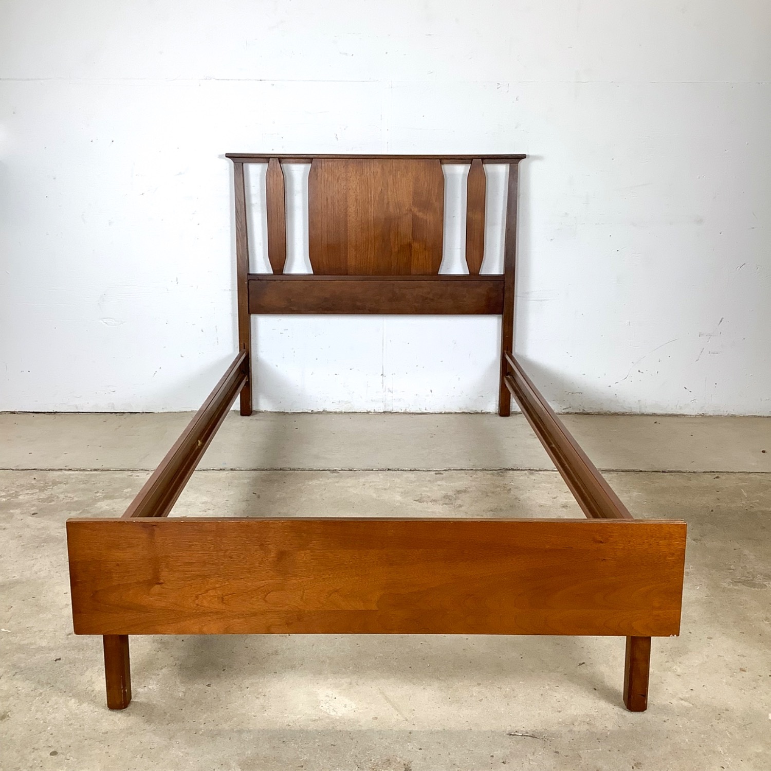 Mid-Century Walnut Bed Frame- Twin - image-1