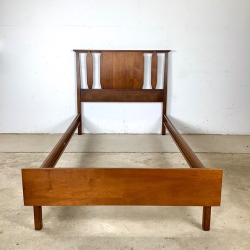 Used Mid-Century Walnut Bed Frame- Twin for sale on AptDeco