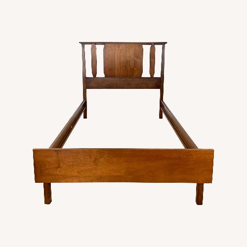 Used Mid-Century Walnut Bed Frame- Twin for sale on AptDeco