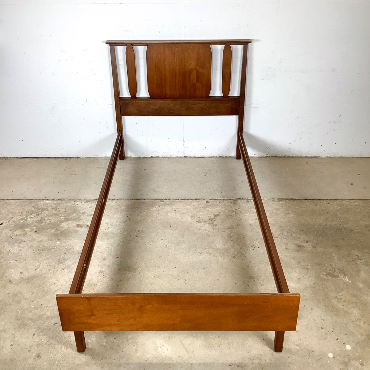 Mid-Century Walnut Bed Frame- Twin - image-2
