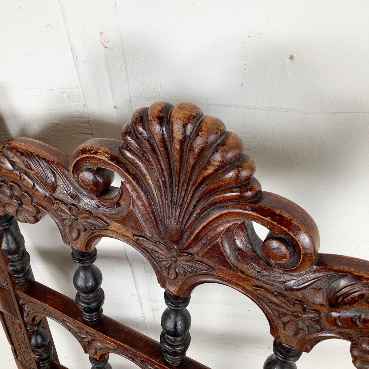 Antique Victorian Side Chair in Red Velvet - image-19