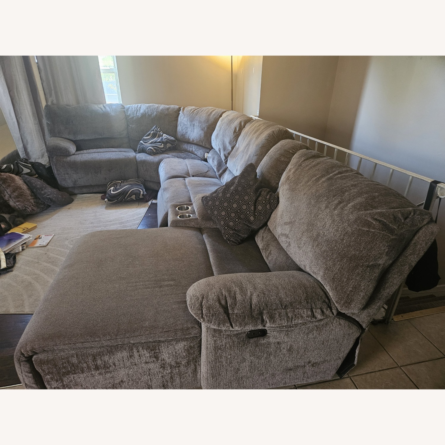 Bob's Discount Gray 6 Piece Sectional - image-5